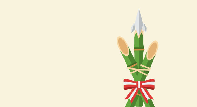 Flat Vector Bambu Runcing Indonesian Struggle Banner