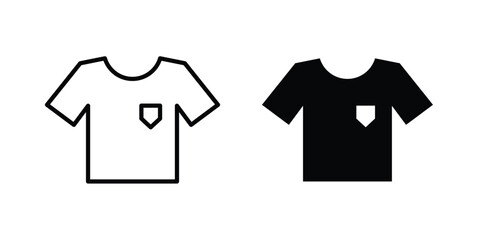 Naklejka premium Soccer jersey icon symbol set in black and white. EPS10