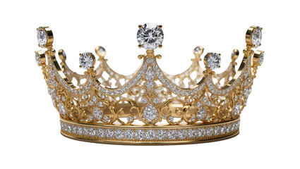 Ornate gold crown with diamonds and jewels © Isadora