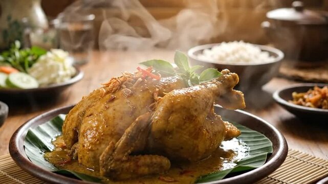 Delicious fried chicken on a plate.