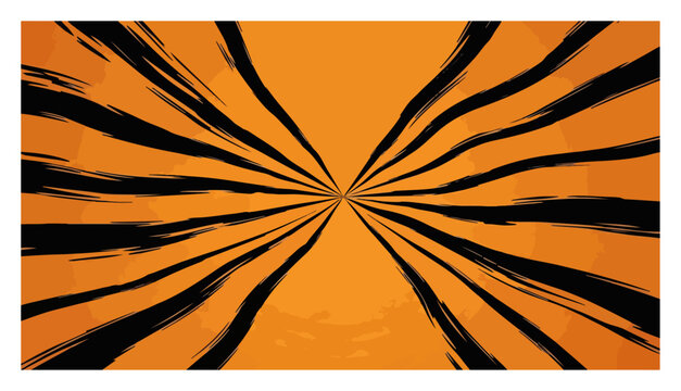 Tiger stripes pattern radiating from center in bold artistic style