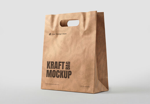 Kraft Paper Shopping Bag Mockup