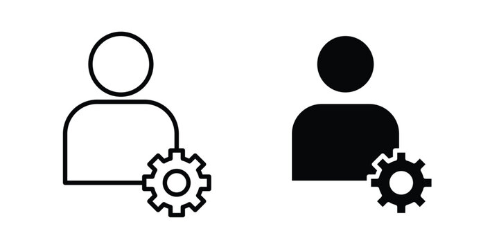 Admin icon symbol. Editable stroke. vector icons