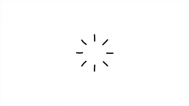 Hand Drawn Circle Doodle Accent Animation, Stop Motion Sketch Burst, Minimalist Pen Scribbles, White Background, Decorative Line Art Sparkle 4k video