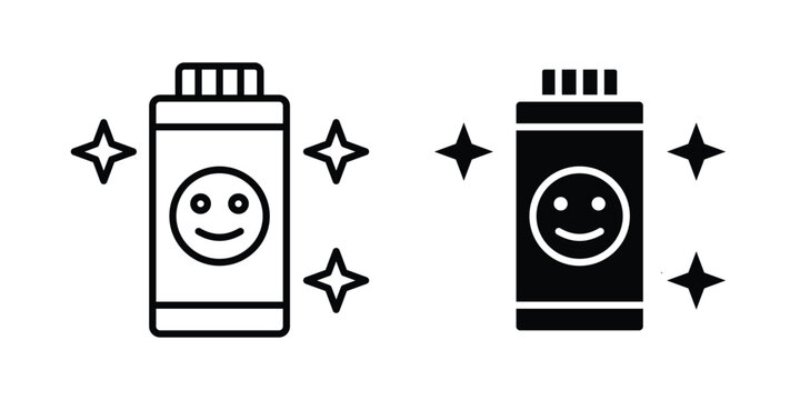 Baby powder icon symbol. Editable stroke. vector icons