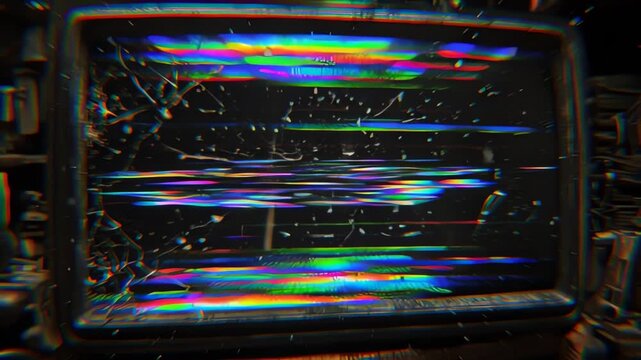 Glitchy Loading Screen with Digital Distortion Effects.