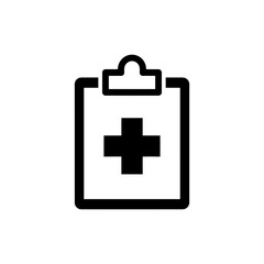 Obraz premium Medical clipboard checklist icon vector isolated white background