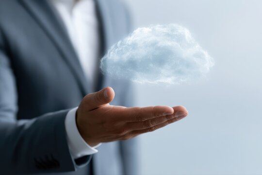 Digital transformation concept with AI and cloud computing interface
