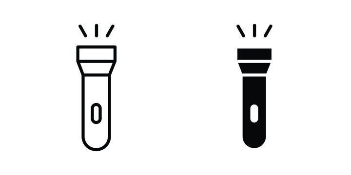 Flashlight icon symbol. Editable stroke. vector icons