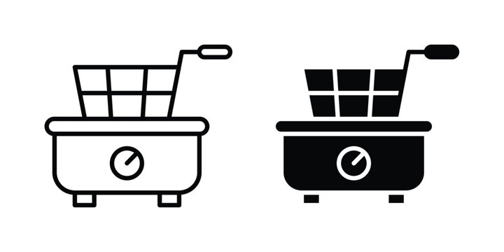 Fryer icon symbol. Editable stroke. vector icons
