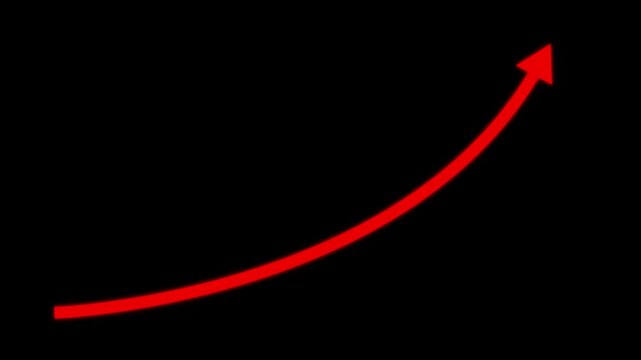Curved arrow pointing to the right hand drawn in black color against white background. Loop stop motion animation of the compound clip symbol made in grunge style. 4k, video, black, background,