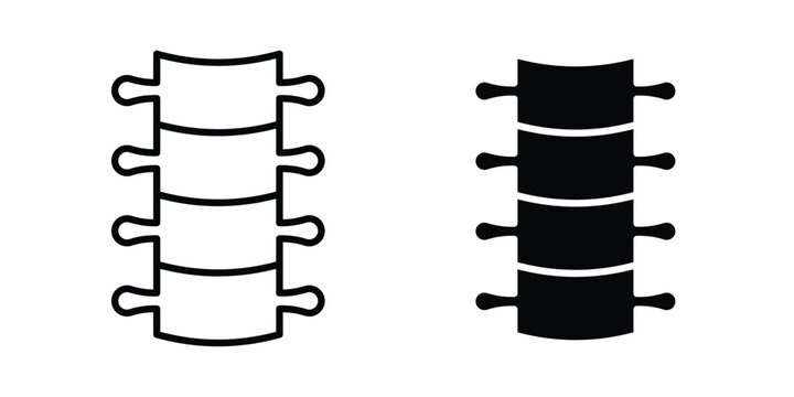 Human spine icon symbol. Editable stroke. vector icons