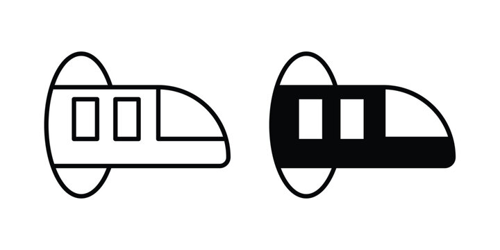 Hyperloop icon symbol. Editable stroke. vector icons