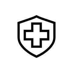 Fototapeta premium Emergency Hospital Black Solid Outline Vector Icon