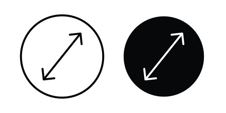 Radius icon symbol. Editable stroke. vector icons
