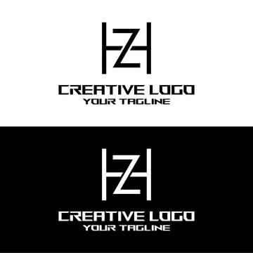 creative letter logo hz design vector