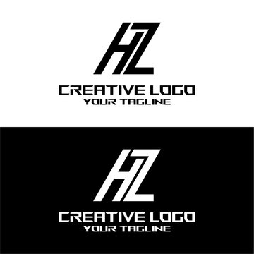 creative letter logo hz design vector
