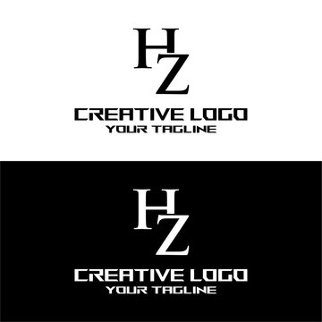 creative letter logo hz design vector