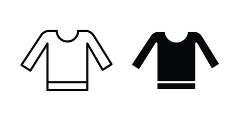 Naklejka premium Sweatshirt icon symbol. Editable stroke. vector icons