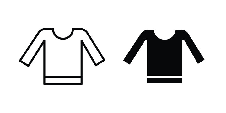 Sweatshirt icon symbol. Editable stroke. vector icons