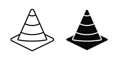 Fototapeta premium Traffic Cone icon symbol. Editable stroke. vector icons