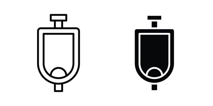 Urinal icon symbol. Editable stroke. vector icons