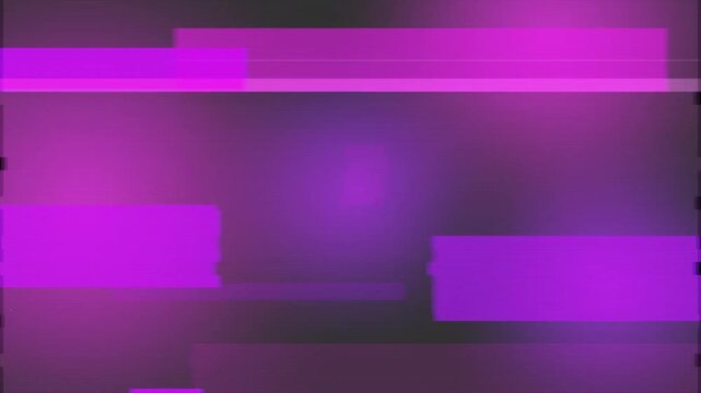 Purple Glitch Background with Horizontal Pink Bars, Digital Distortion, Retro VHS Signal, Cyberpunk Aesthetic, Animated Motion Graphic Loop 4k video