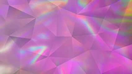 Obraz premium Colorful geometric pattern shows light and shade in shades of pink and purple on a textured surface