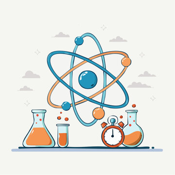 Atomic Structure and Scientific Experiment Illustration