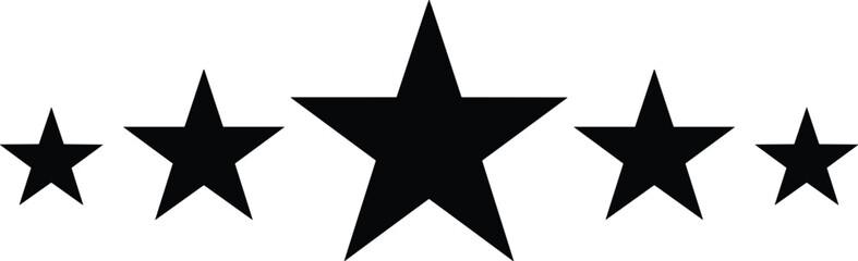 Obraz premium Black Star Rating and Favorite Icons