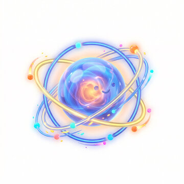 &Eacute;nergie Cosmique Abstraite avec Orbites Lumineuses