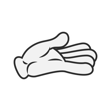 Cartoon Hand Open Palm Up