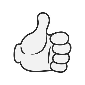 Cartoon arm character. Comic hand of retro character thumbs up.