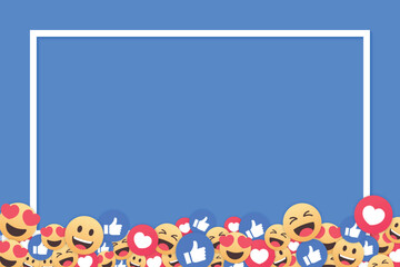Fototapeta premium social media icons background, social media frame