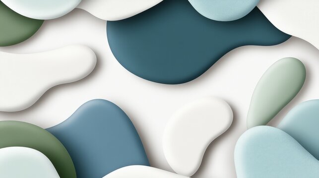 Abstract Fluid Shapes in Earthy Tones 
