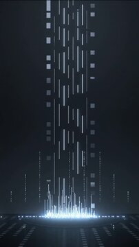 Vertical financial data waterfall loop with algorithmic trading streams