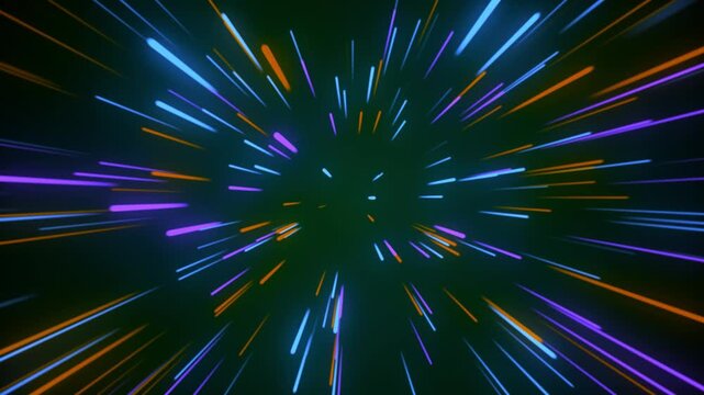 neon cyberpunk neon light streaks hyperdrive speed warp loop animation video