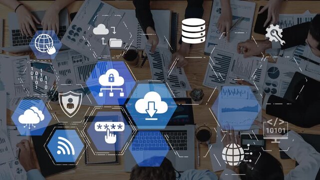 Cloud computing, cloud strategy, and cloud technology transforming digital infrastructure with scalable services, secure data storage, and cloud-based digital business solutions. Funnel