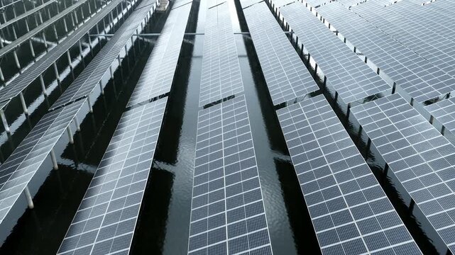 Fishery-Photovoltaic Complementary Solar Panel Array on Water Surface