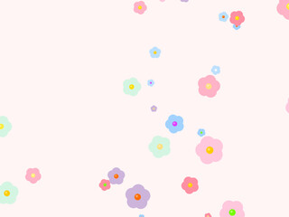 Obraz premium Simple Petal Flowers Colorful Field Background