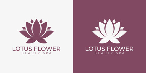 Ornate Detailed Lotus Flower Beauty Spa Logo Template © Superherzl