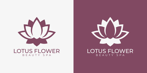 Classic Multi Layered Lotus Flower Beauty Spa Logo Template © Superherzl
