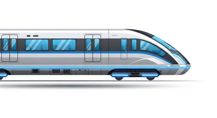 Modern High Speed Train Transportation Vehicle. © Adit