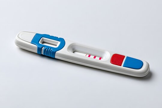 pregnancy test kit on white background
