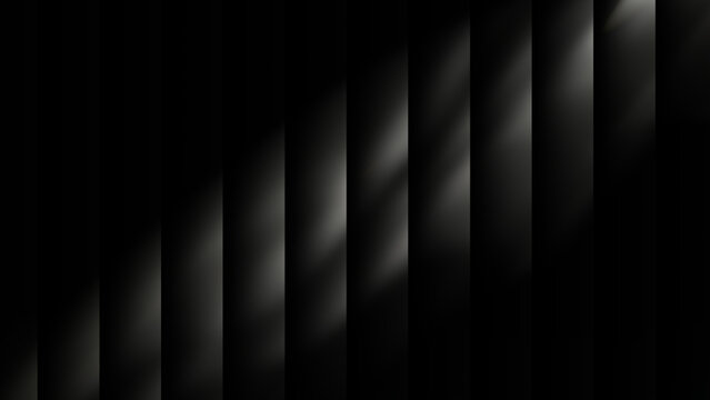 Abstract vertical light streaks on dark background featuring soft diagonal shadows and minimalist geometric gradients for modern graphic design and digital art projects