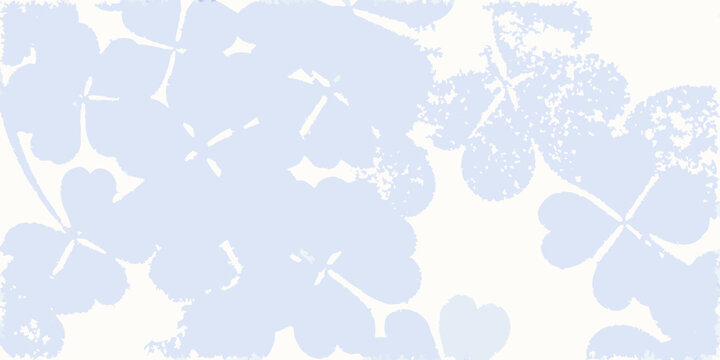 Pale blue clover pattern on a light background