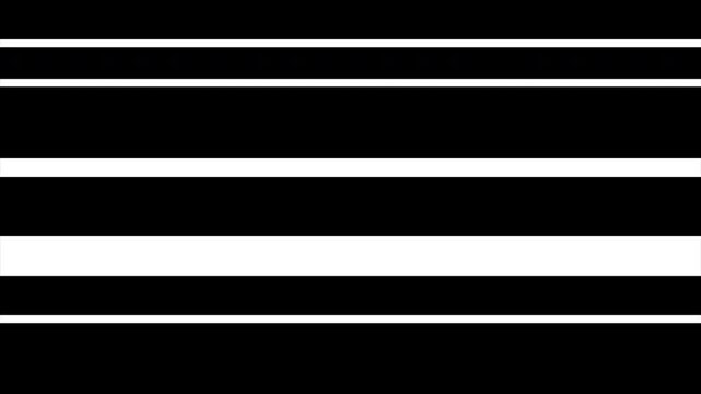 Minimalist Black and White Geometric Lines Transitions, Abstract Rhythmic Pattern, Monochrome Kinetic Motion, Op Art, Barcode Background, High Contrast, Seamless Loop 4k video