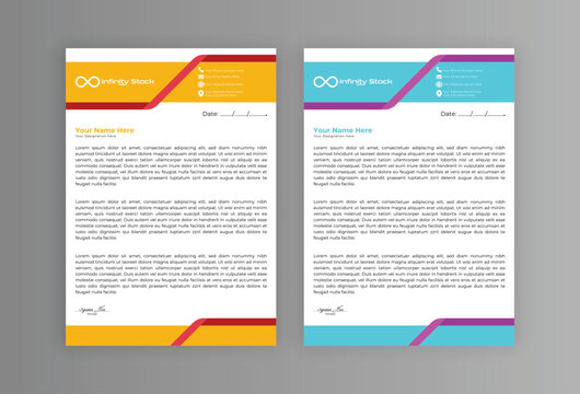 Two open documents side by side on computer screen with colorful tabs