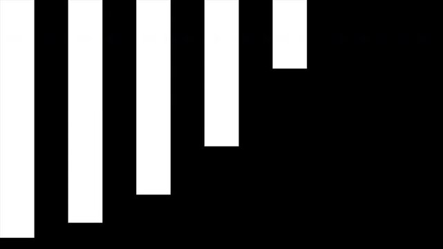 Black and White Vertical Stripes Motion Graphic Transition, Dynamic Barcode Animation, Minimalist Geometric Pattern, High Contrast Abstract Loop Background 4k video