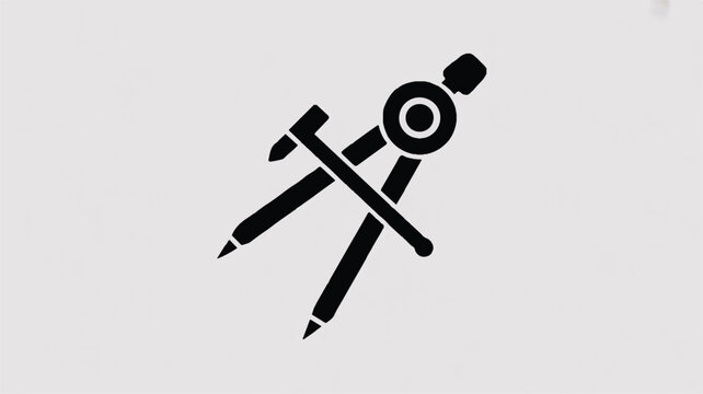 drawing compass and pencils crossed over each other